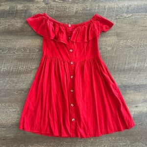 Gianni Bini Red Off-Shoulder Mini Dress